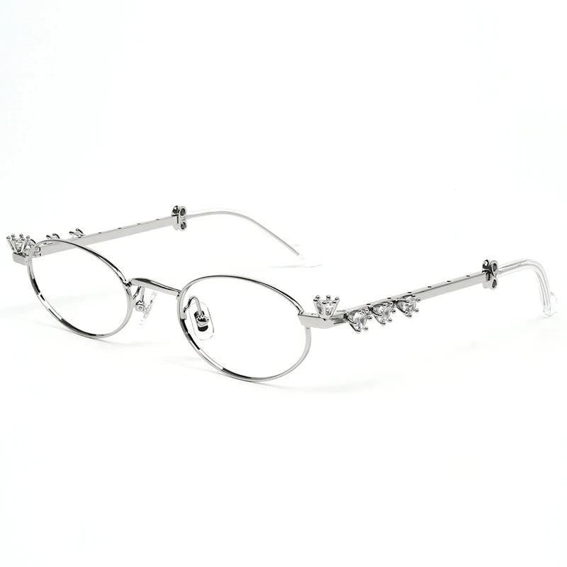 2025 GM glasses frameless polygon eyeglasses women's jewelry glasses Giltzz myopia anti-blue light frame ultra light spectacles