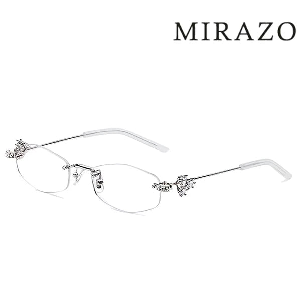 2025 GM glasses frameless polygon eyeglasses women's jewelry glasses Giltzz myopia anti-blue light frame ultra light spectacles