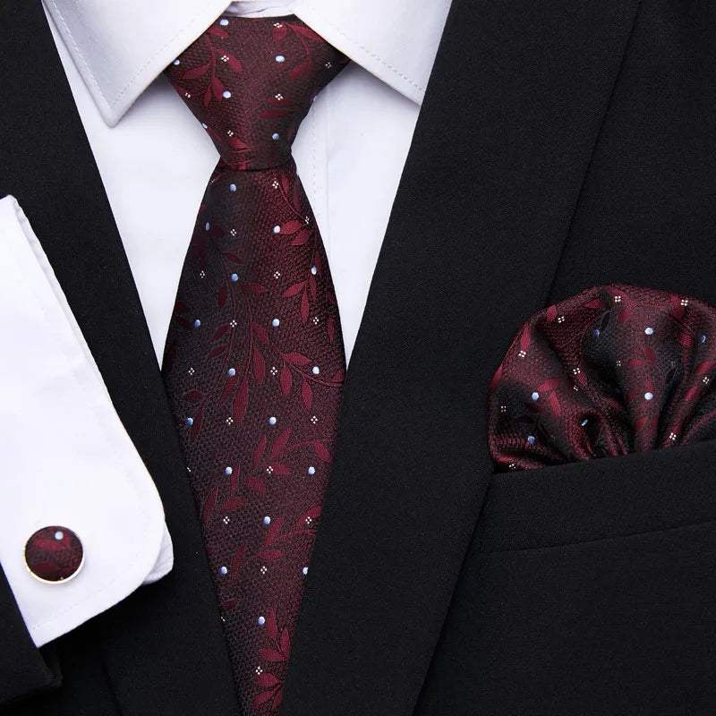 Newest style Green Tie For Men Holiday Present Tie Pocket Squares Set Necktie Striped Wedding Accessories Man