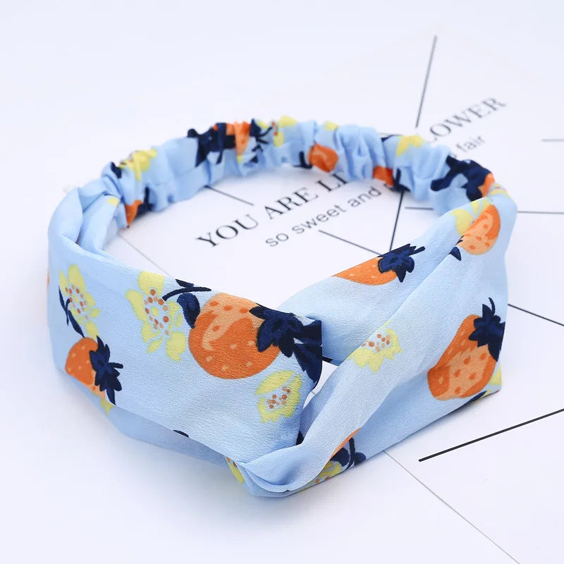 2020 Fashion Bohemian Headband Print Hairbands For Women Girls Vintage Cross Knot Turban Bandanas Headwear Hair Accessories