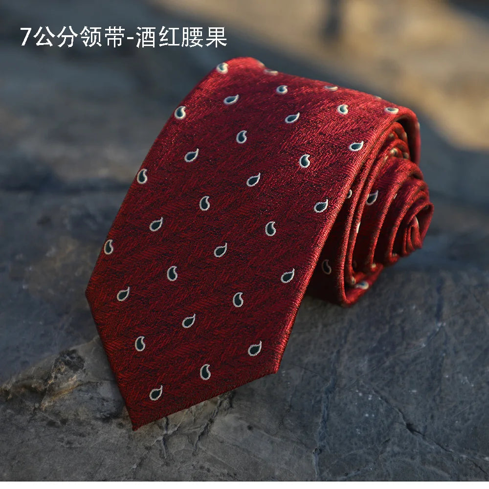 Corbata Hombre corbata 7cm cravates pour hommes de luxe rayures bleues cravate affaires Corbatas Para Hombre Mariage cadeau chemise accessoires