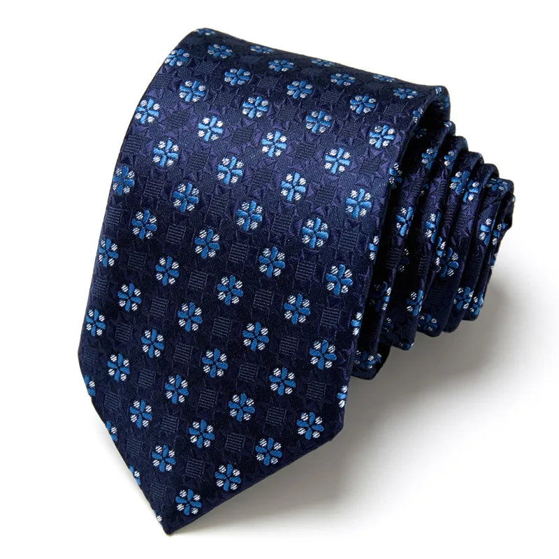Brand Ties for Men Floral Cotton Wedding Black Tie 7cm Gravatas Corbatas Fashion Casual Printed Tie Necktie Cravate