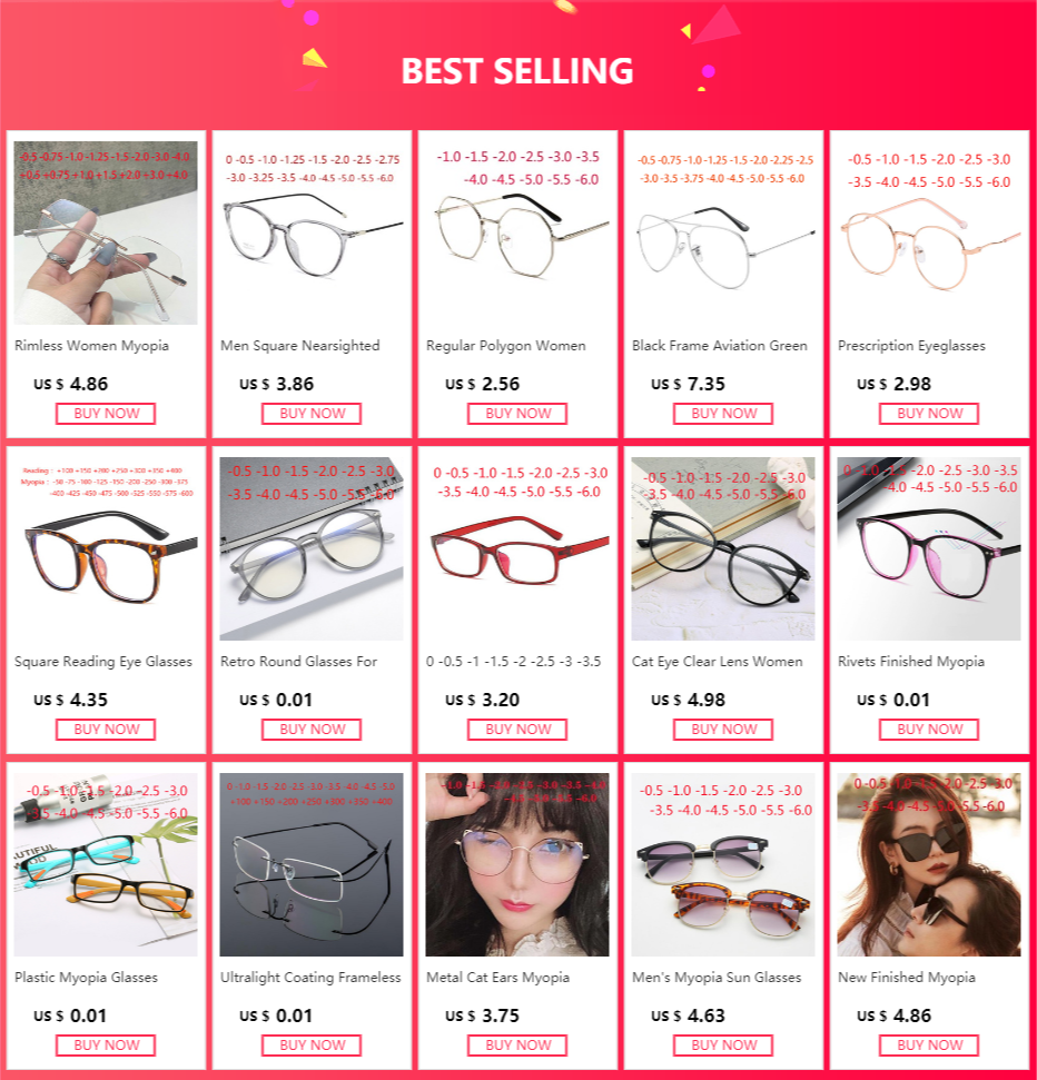New Finished Myopia Sun Glasses Fashion Gray Lens Metal Legs With Degrees Sunglasses -1 -1.5 -2.0 -2.5 -3.0 -3.5 -4.0