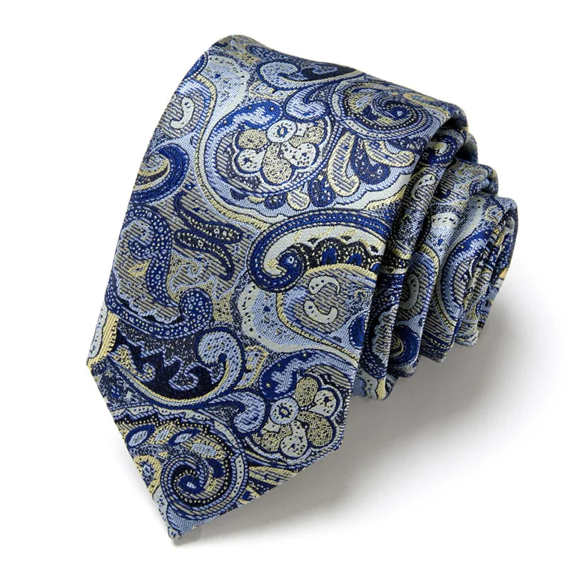 Brand Ties for Men Floral Cotton Wedding Black Tie 7cm Gravatas Corbatas Fashion Casual Printed Tie Necktie Cravate