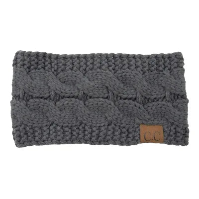 2024 Fashion Bohemia Winter Warm Knitted Headband Hair Accessories Women's CC Wool Wide Hairband Stretch Solid Hairband Headwear