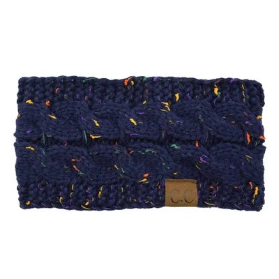 2024 Fashion Bohemia Winter Warm Knitted Headband Hair Accessories Women's CC Wool Wide Hairband Stretch Solid Hairband Headwear