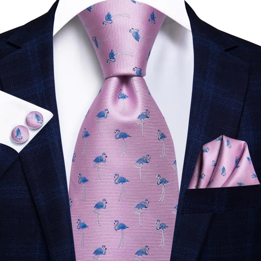 Cravate de mariage en soie à motif cachemire orange et argent pour homme, style créateur, avec boutons de manchette, style tendance, pour soirées d'affaires, livraison directe