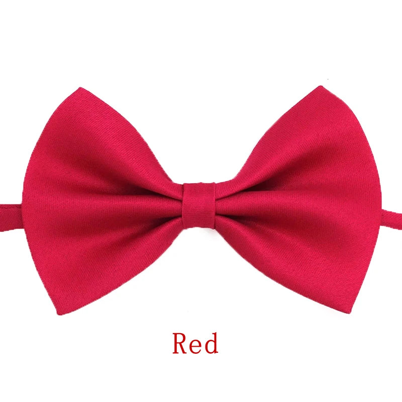 Black Neck Tiebow for Boys Girls Toddler Adjustable Solid Bow Tie Party Wedding Children's Accessories Not Afraid of Creases