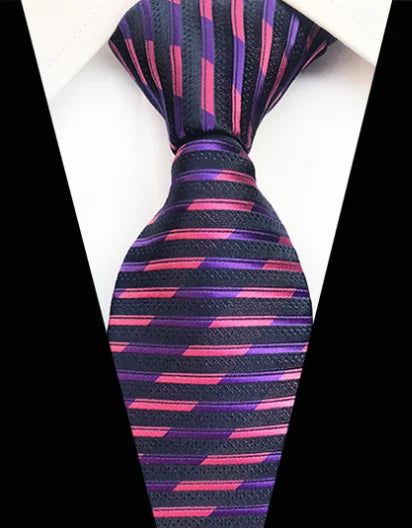 Corbatas de seda tejidas en jacquard con diseño de cachemira a cuadros para hombre, corbatas de 8 cm a rayas para trajes de negocios, bodas y fiestas.