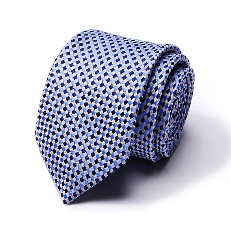 48Colors Classic 7.5cm Tie for Men Silk Tie Luxury Striped Slim Ties for Men Suit Cravat Wedding Party Gravatas