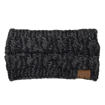 2024 Fashion Bohemia Winter Warm Knitted Headband Hair Accessories Women's CC Wool Wide Hairband Stretch Solid Hairband Headwear