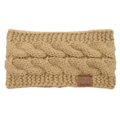 2024 Fashion Bohemia Winter Warm Knitted Headband Hair Accessories Women's CC Wool Wide Hairband Stretch Solid Hairband Headwear