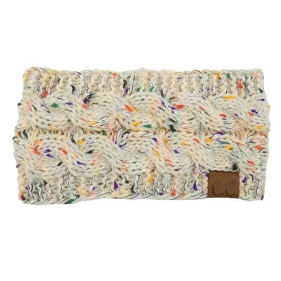 2024 Fashion Bohemia Winter Warm Knitted Headband Hair Accessories Women's CC Wool Wide Hairband Stretch Solid Hairband Headwear