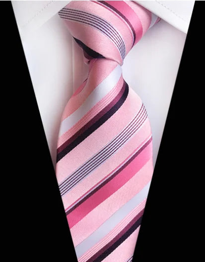 Corbatas de seda tejidas en jacquard con diseño de cachemira a cuadros para hombre, corbatas de 8 cm a rayas para trajes de negocios, bodas y fiestas.