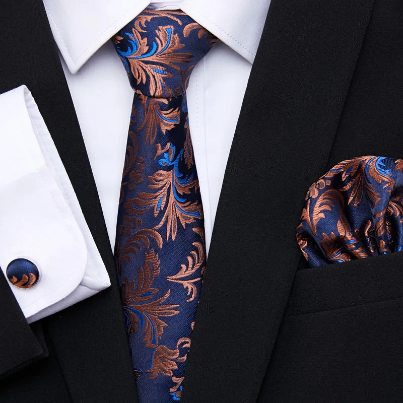 Newest style Green Tie For Men Holiday Present Tie Pocket Squares Set Necktie Striped Wedding Accessories Man