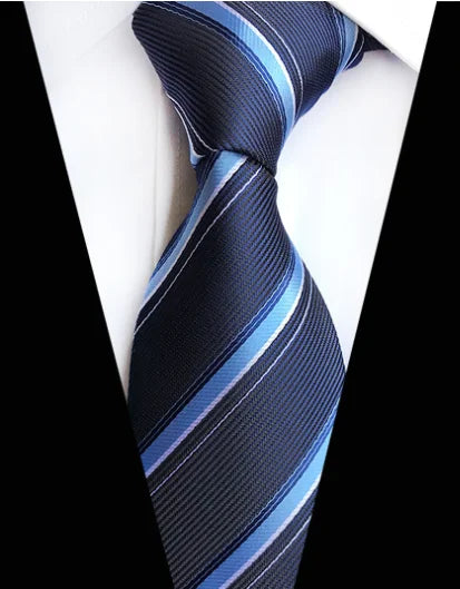 Corbatas de seda tejidas en jacquard con diseño de cachemira a cuadros para hombre, corbatas de 8 cm a rayas para trajes de negocios, bodas y fiestas.