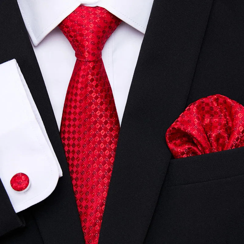 Newest style Green Tie For Men Holiday Present Tie Pocket Squares Set Necktie Striped Wedding Accessories Man