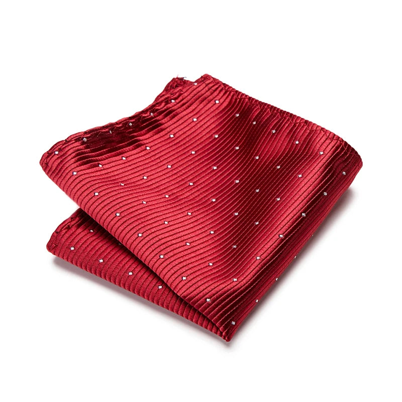 Fashion Silk Hankerchief Scarves Vintage Hankies Men's Pocket Square Handkerchiefs Striped Solid Snot Rag 22*22 cm