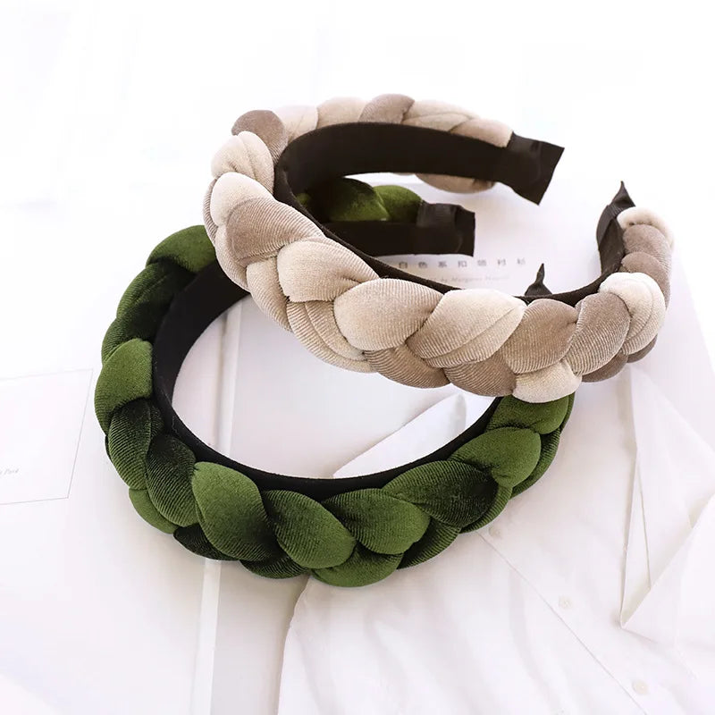 Velvet Braid Hairband Headband for Women Girls Hair Accessories