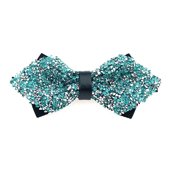 Nœud papillon rose diamant pour homme, nœud papillon strass, accessoire de mariage tendance
