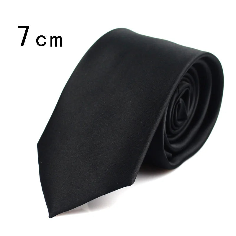 Cravates noires pour hommes et femmes, costumes décontractés, cravates unies, cravates fines pour hommes, pour affaires, mariage, cravates fines pour hommes