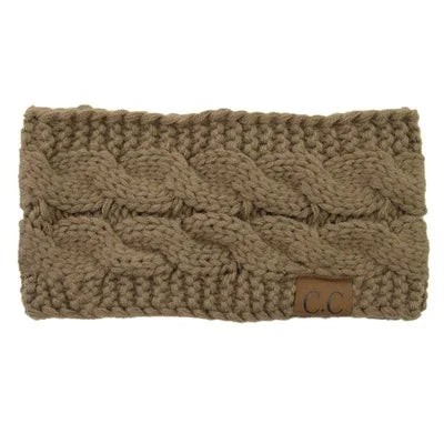 2024 Fashion Bohemia Winter Warm Knitted Headband Hair Accessories Women's CC Wool Wide Hairband Stretch Solid Hairband Headwear