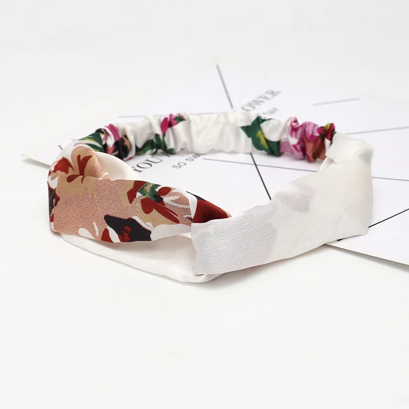2020 Fashion Bohemian Headband Print Hairbands For Women Girls Vintage Cross Knot Turban Bandanas Headwear Hair Accessories