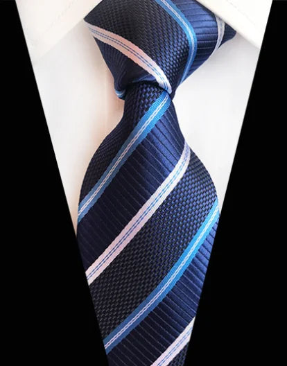 Corbatas de seda tejidas en jacquard con diseño de cachemira a cuadros para hombre, corbatas de 8 cm a rayas para trajes de negocios, bodas y fiestas.