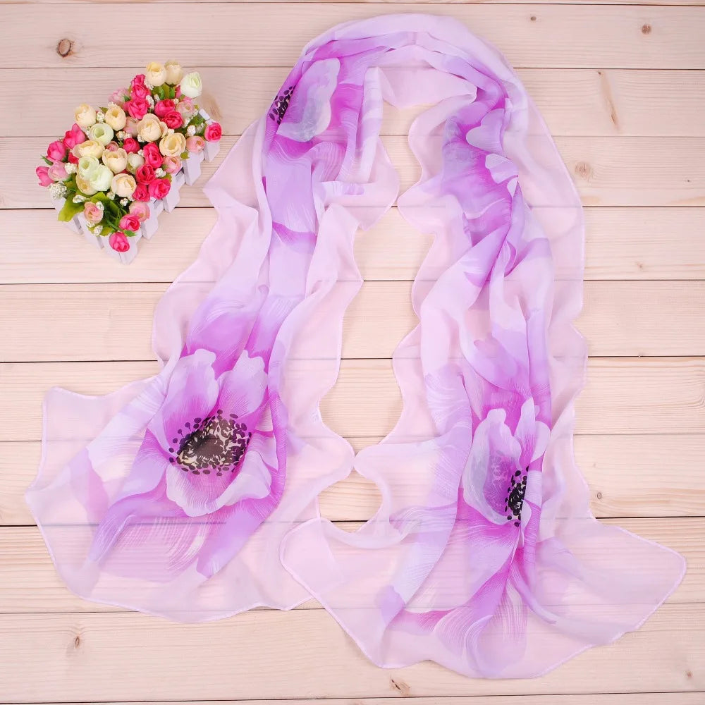 Chiffon scarf female summer autumn all-match scarf long design air conditioning cape silk scarves shawl