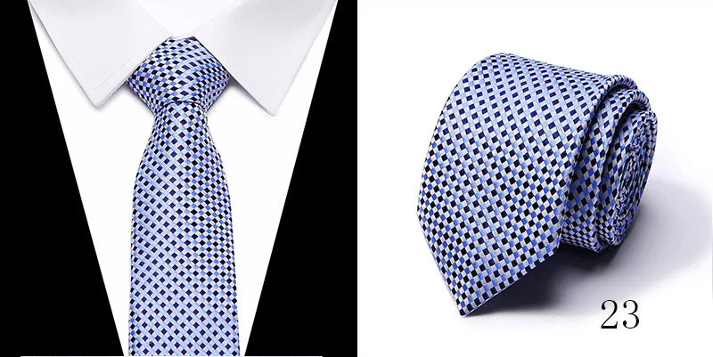 48Colors Classic 7.5cm Tie for Men Silk Tie Luxury Striped Slim Ties for Men Suit Cravat Wedding Party Gravatas