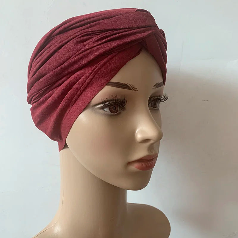 Turban intérieur en daim pour femme musulmane