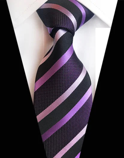 Corbatas de seda tejidas en jacquard con diseño de cachemira a cuadros para hombre, corbatas de 8 cm a rayas para trajes de negocios, bodas y fiestas.