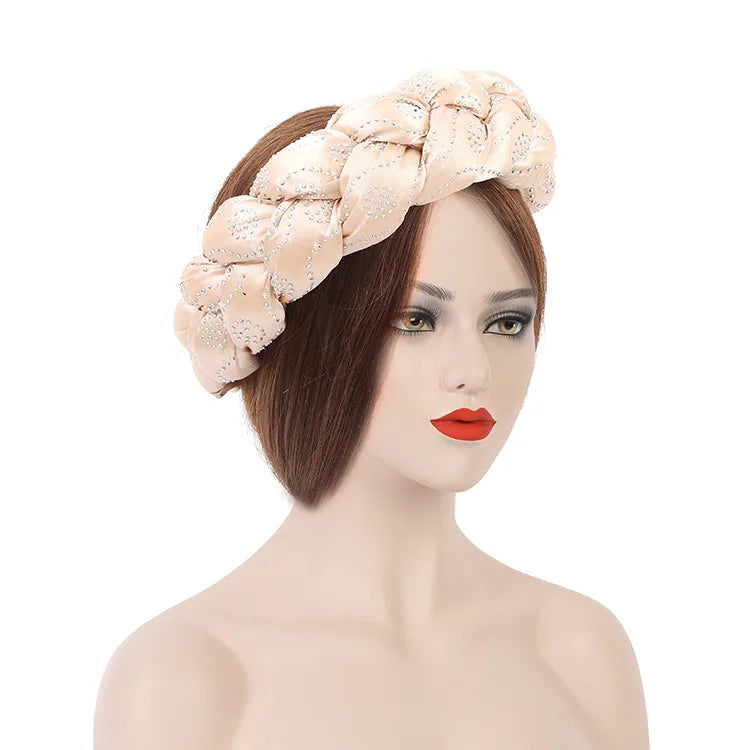 Fashion Candy Color Braids Twist Headbands for Women African Headwear Elastic Hair Bands Ladies Turban Female Bandage Headwrap