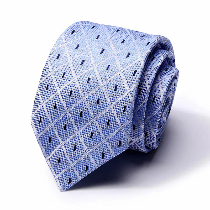 48Colors Classic 7.5cm Tie for Men Silk Tie Luxury Striped Slim Ties for Men Suit Cravat Wedding Party Gravatas