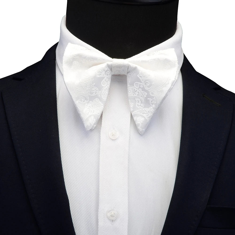 GUSLESON Ensemble de boutons de manchette et pochette pour homme, motif cachemire, bleu, rouge et jaune, avec boîte cadeau, cravate de mariage en soie pour homme