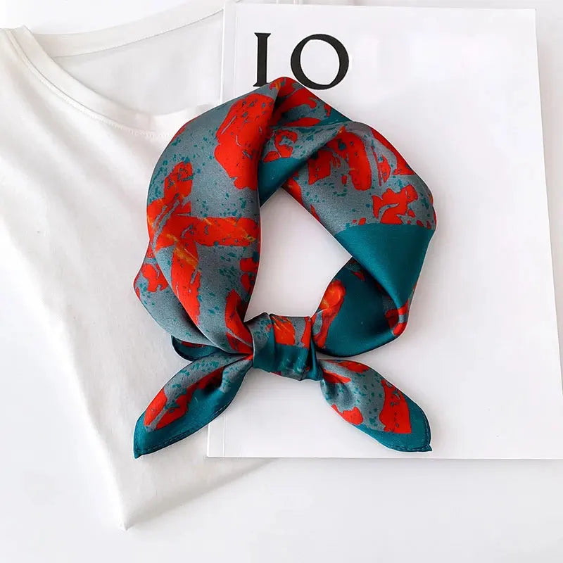 Foulard Pashmina 100 % soie de mûrier pour femme, petit châle, poncho, hijab, bandana, tendance, été, plage, 53 x 53 cm, nouveauté 2024
