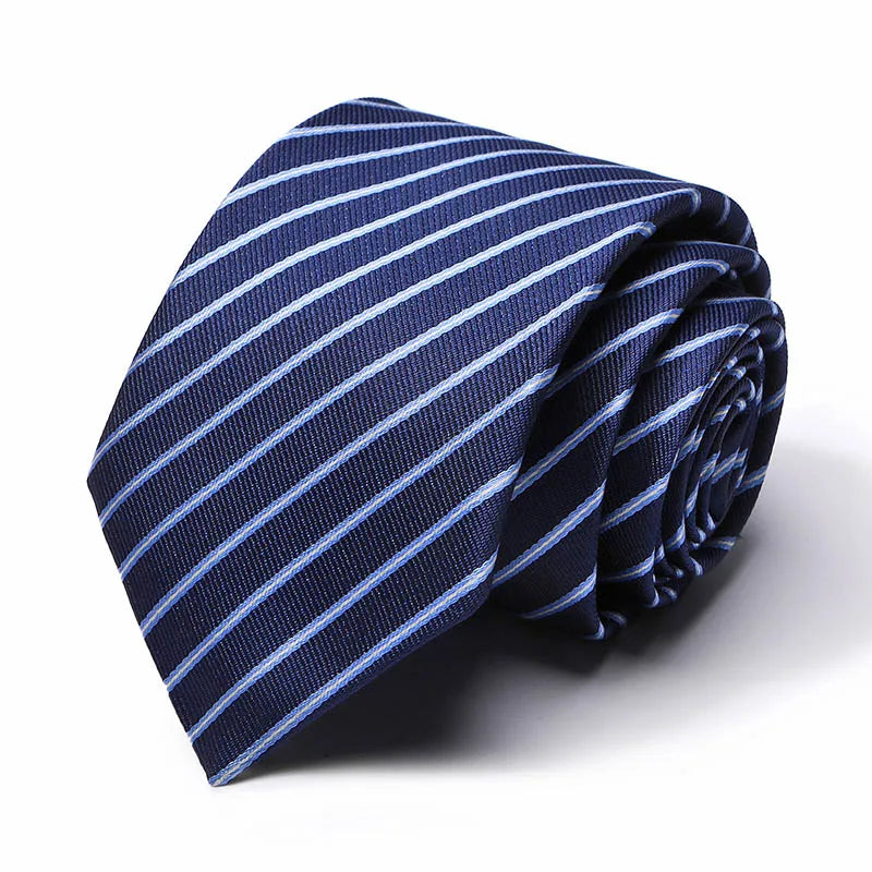 48Colors Classic 7.5cm Tie for Men Silk Tie Luxury Striped Slim Ties for Men Suit Cravat Wedding Party Gravatas