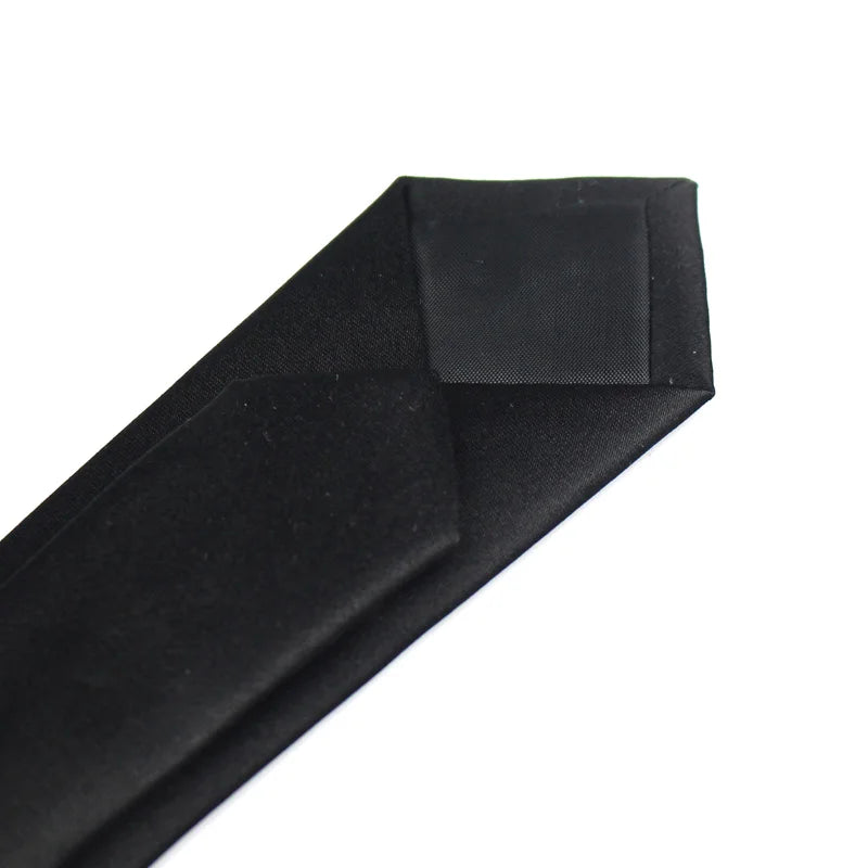 Cravates noires pour hommes et femmes, costumes décontractés, cravates unies, cravates fines pour hommes, pour affaires, mariage, cravates fines pour hommes