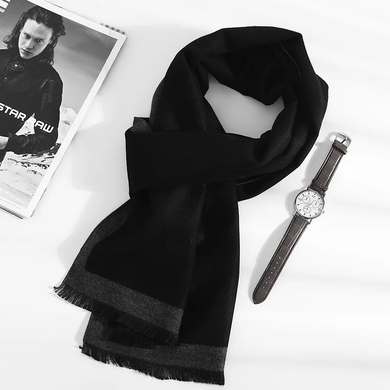 2023 mode 180*35cm Schals Mann Herbst Winter Dicke Warme Kaschmir Business Lange Wraps Junge Klassische Schal Freies verschiffen schalldämpfer