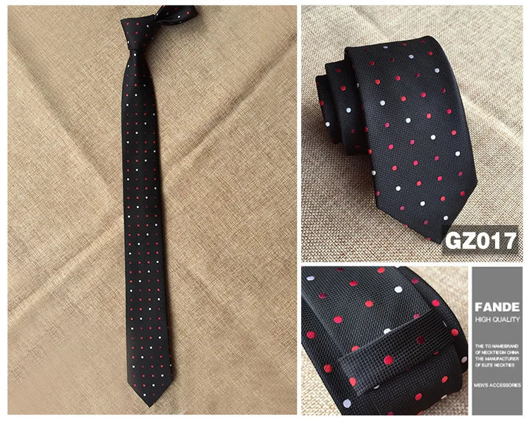 Mans 6cm Skinny Ties Striped Plaid Neckties Fashion Tie Jacquard Classics Business Mens Wedding Party Dress Woven Slim Tie