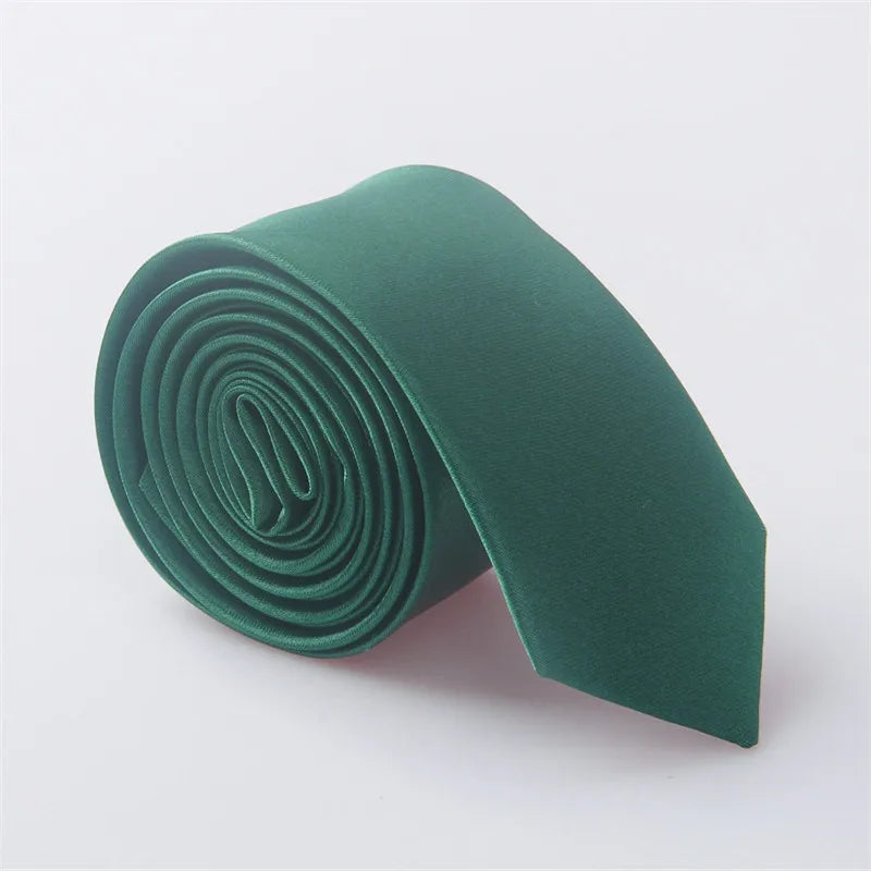 Cravate étroite de haute qualité pour homme, couleur unie, slim et fine, pour fête de mariage, largeur 5 cm, pour femme, JC0015