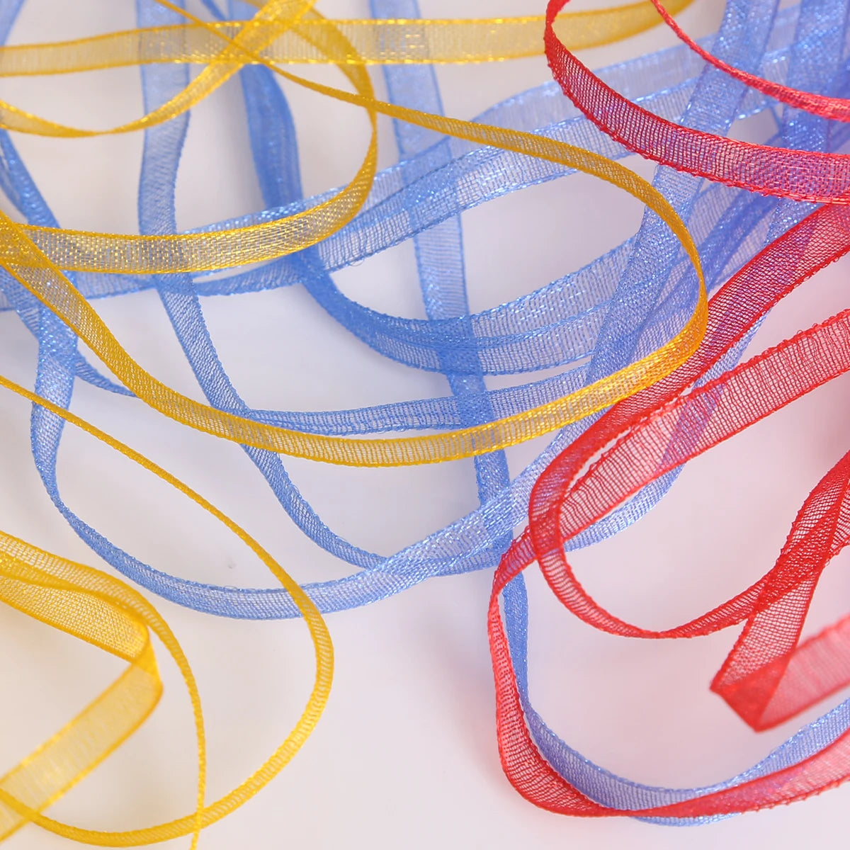 Ruban en organza 20/50 yards, vente en gros, pour décoration de mariage, de Noël, emballage, rubans de soie 3 mm-38 mm, couture, dentelle