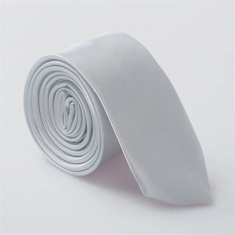 Cravate étroite de haute qualité pour homme, couleur unie, slim et fine, pour fête de mariage, largeur 5 cm, pour femme, JC0015