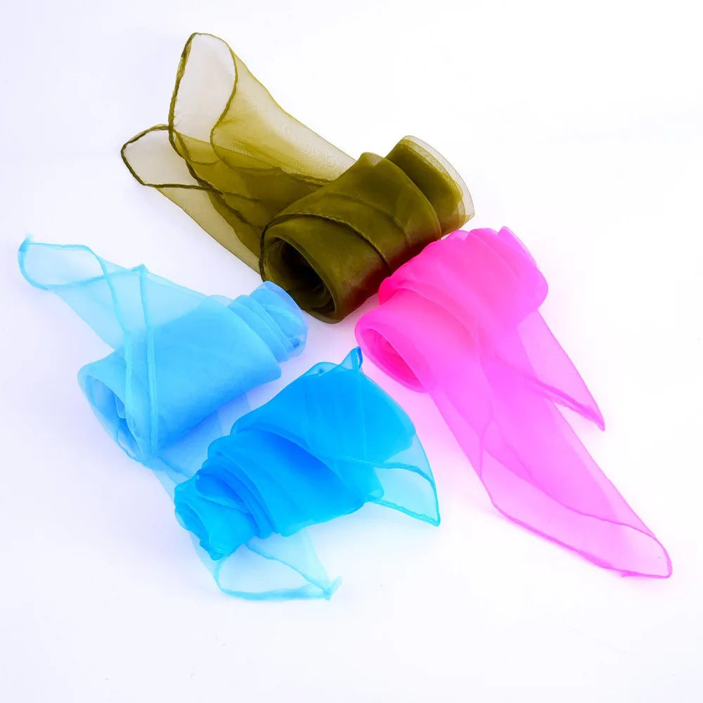 Foulard carré en mousseline de soie pour femme et fille, joli foulard multicolore tendance pour Halloween, déguisement de fête