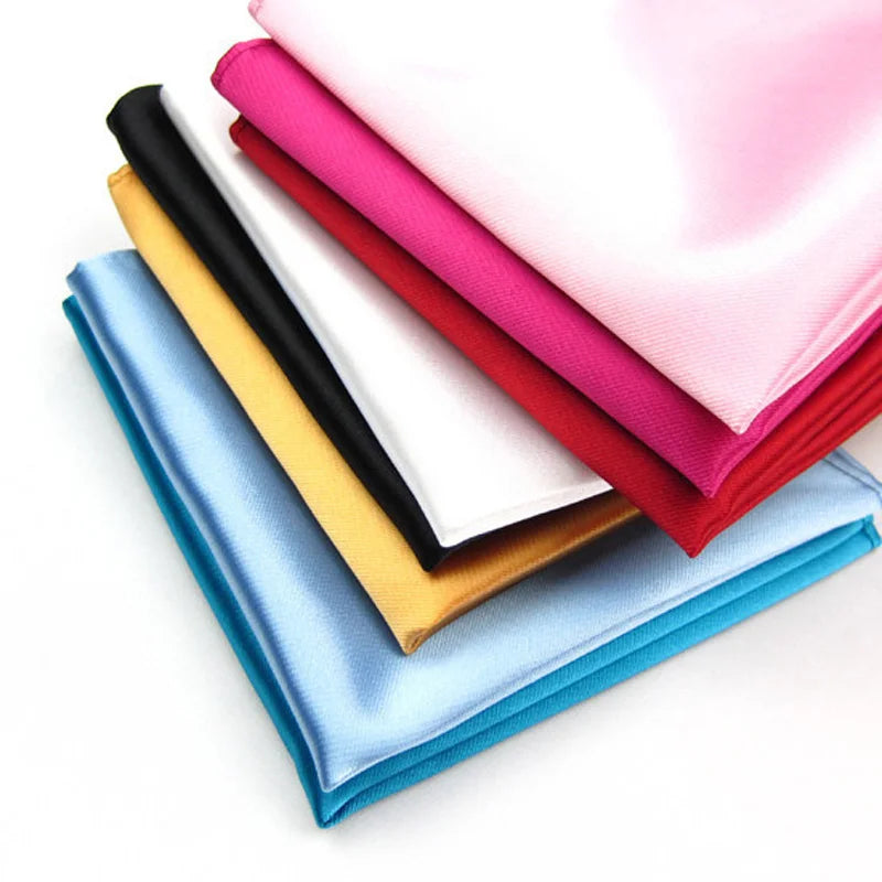 Satin Handkerchief For Men Candy Color Mens Suits Pocket Square Business Chest Towel Hanky Suit Napkin Solid Sale