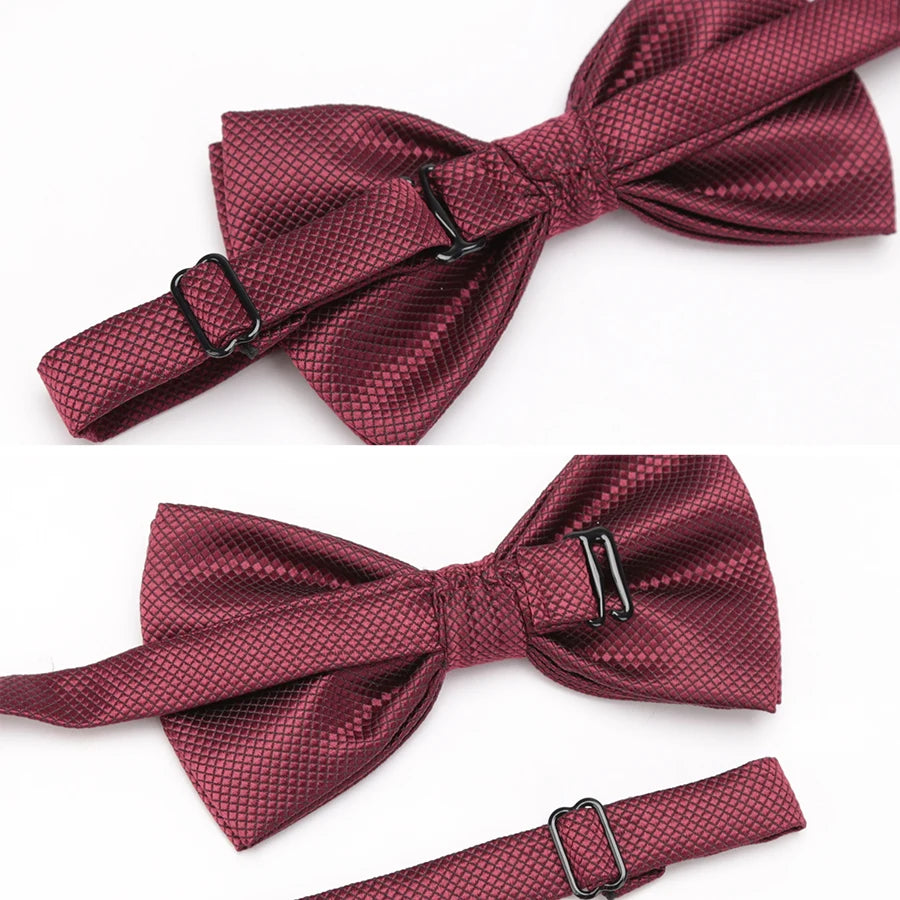Men Bowtie Fashion Butterfly Party Wedding Bow Tie for Boys Girls Candy Solid Color Bowknot Accessories black Bowtie