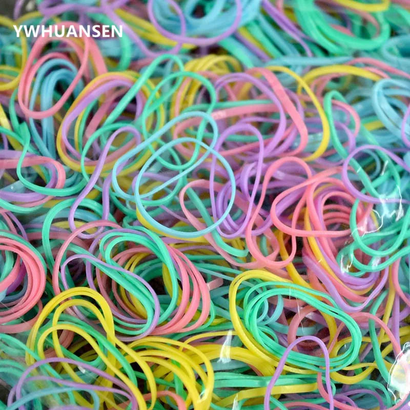 YWHUANSEN Environ 1000 pièces/sac (petit paquet) Nouveaux élastiques à cheveux en TPU pour bébé et enfant Accessoires pour cheveux en caoutchouc pour fille