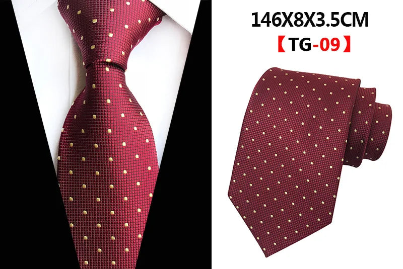 Corbatas de seda tejidas en jacquard con diseño de cachemira a cuadros para hombre, corbatas de 8 cm a rayas para trajes de negocios, bodas y fiestas.