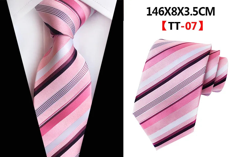 Corbatas de seda tejidas en jacquard con diseño de cachemira a cuadros para hombre, corbatas de 8 cm a rayas para trajes de negocios, bodas y fiestas.