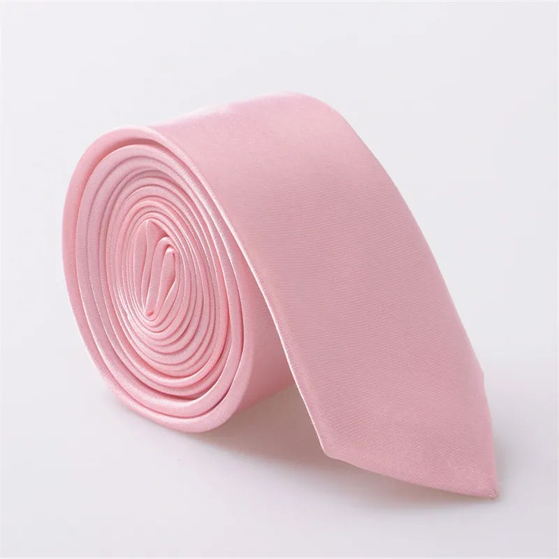Cravate étroite de haute qualité pour homme, couleur unie, slim et fine, pour fête de mariage, largeur 5 cm, pour femme, JC0015